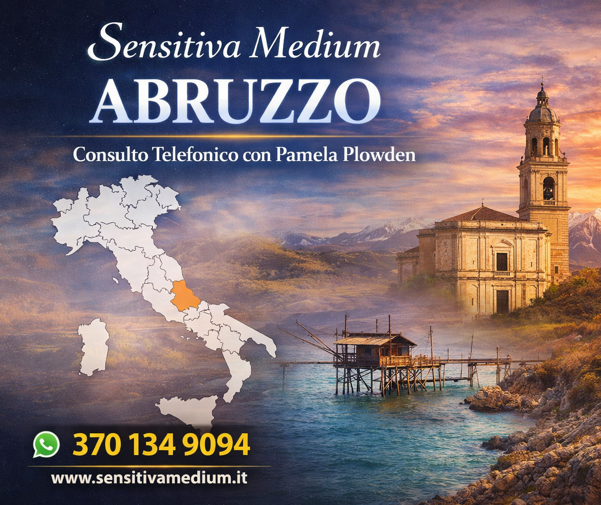 Sensitiva Medium Umbria | Consulto Telefonico con la Sensitiva Pamela Plowden